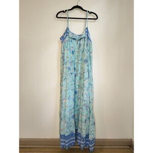 Blue boho dress